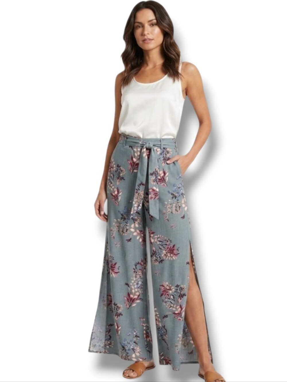 Love Couture women's multicolor floral fly-away pants - small